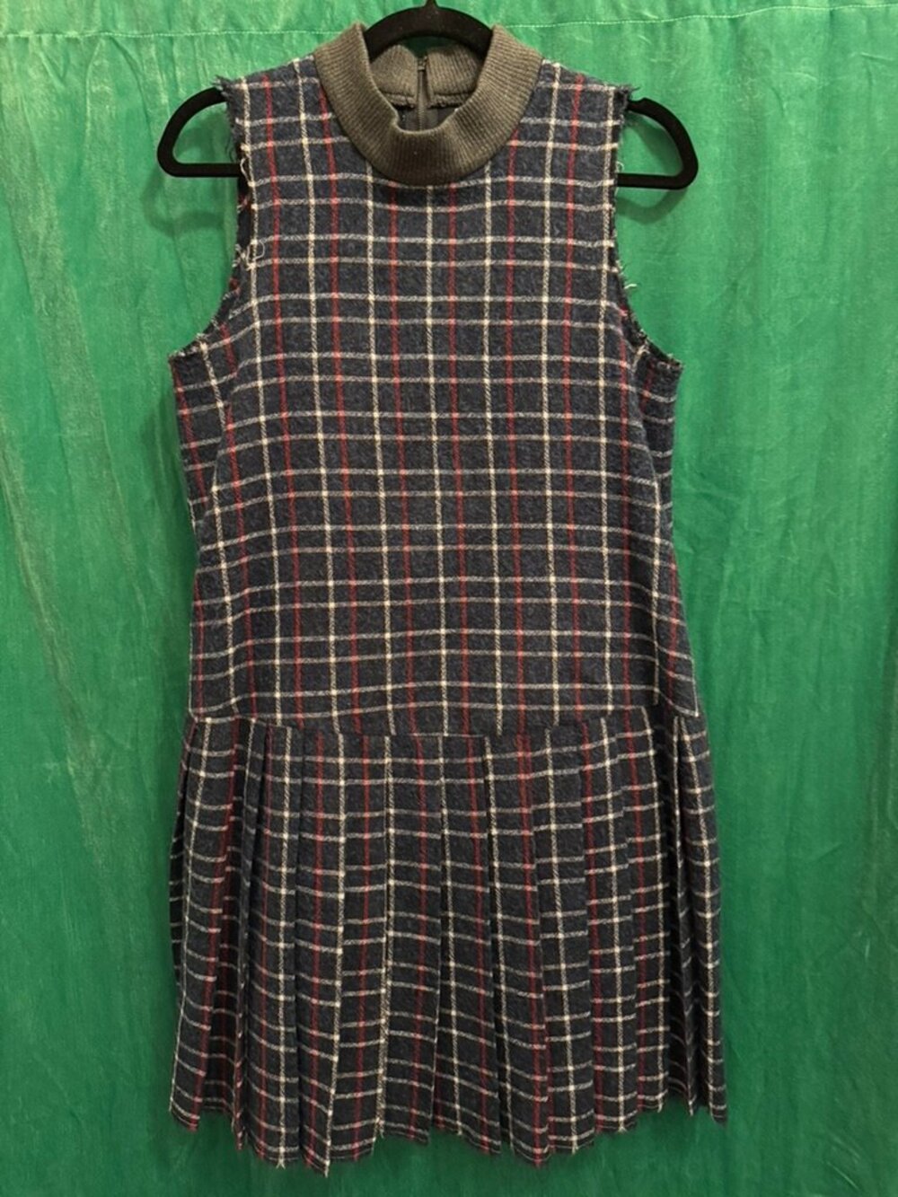 Sea New York - Drop-waist Light-weight Wool Pleated Mini Dress / 2